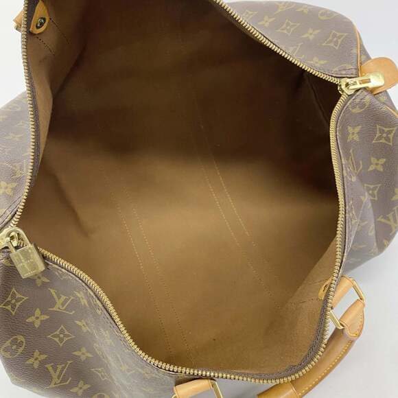 LOUIS VUITTON Authentic Brown Monogram Keepall 50 Boston Bag - Picture 4 of 11